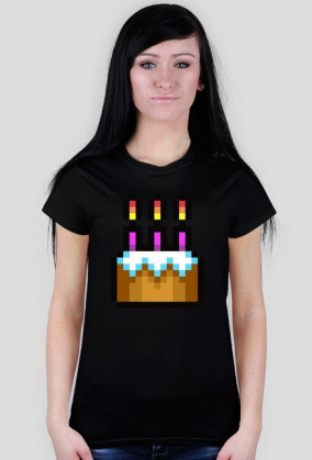 Pixel art – tort urodzinowy, happy birthday