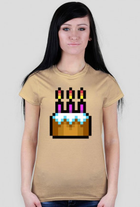 Pixel art – tort urodzinowy, happy birthday