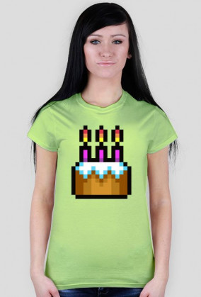 Pixel art – tort urodzinowy, happy birthday