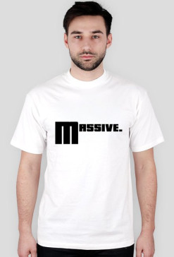 Biały męski T-Shirt MASSIVE