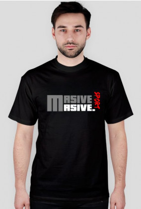 Czarny męski T-shirt NASSIVE SPORT