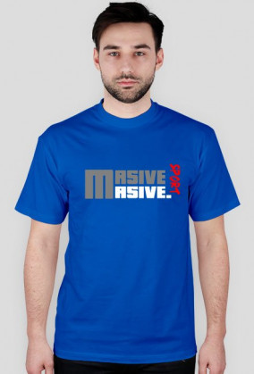 Niebieski męski T-shirt MASSIV SPORT