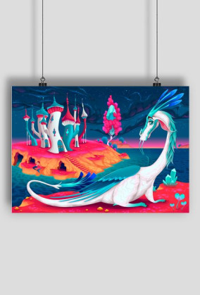 Plakat A2 Dragon fantasy world