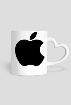 Kubek serce logo Apple