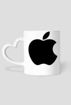 Kubek serce logo Apple