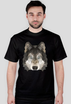 Geometric wolf head