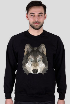 Geometric wolf head