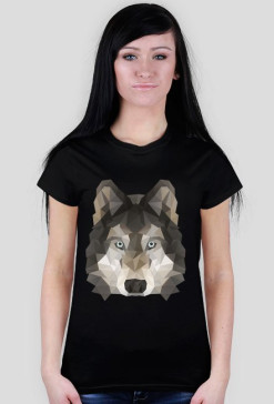 Geometric wolf head