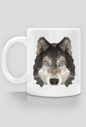 Geometric wolf head cup