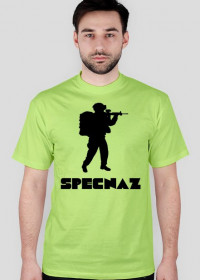 Koszulka zielona z nadrukiem żołnierza SPECNAZ