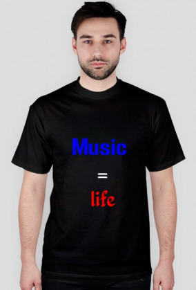 Koszulka męska "Music...", czarna