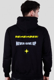 Bluza z kapturem "NEVER GIVE UP"