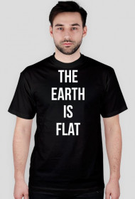 The Earth Is Flat - Czarno Biały T-shirt