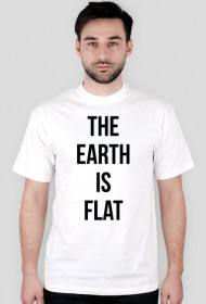 The Earth Is Flat - Biało Czarny T-shirt