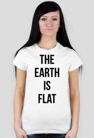 The Earth Is Flat - Biało Czarny T-shirt