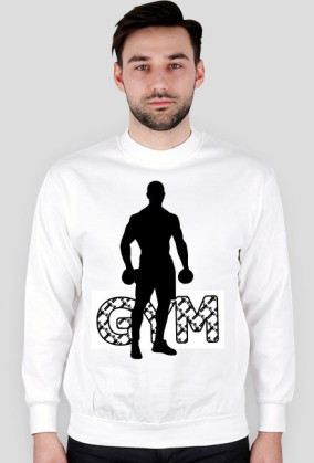 bluza biała gym (siłownia)