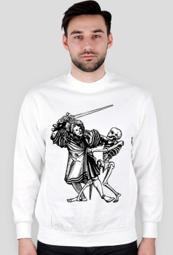 bluza biała z nadrukiem walki śmierci
