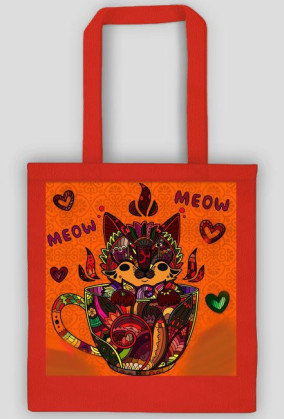 Mandala cat kot torba