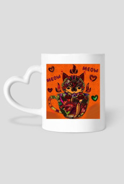 Mandala cat kot kubek