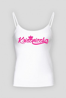Księżniczka (podkoszulek damski cienkie ramiączka) różowa grafika