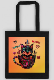 Mandala cat kot torba