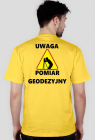 Koszulka męska "UWAGA POMIAR GEODEZYJNY"
