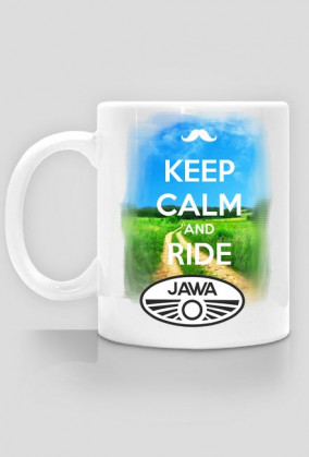 Kubek-KEEP CALM AND RIDE JAWA