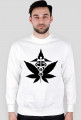 bluza biała z kwiatem cannabis...
