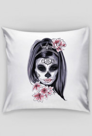 poszewka na jasia biała z nadrukiem dziewczyny...