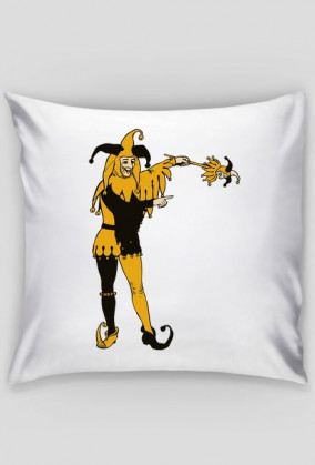 poszewka na jasia biała z jednostronnym nadrukiem jokera...