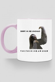 Kubek z leniwcem - różne kolory