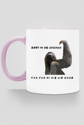 Kubek z leniwcem - różne kolory