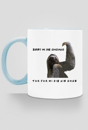 Kubek z leniwcem - różne kolory