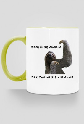 Kubek z leniwcem - różne kolory