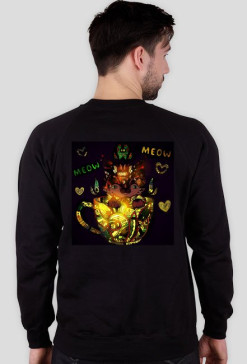 black mandala cat kot bluza