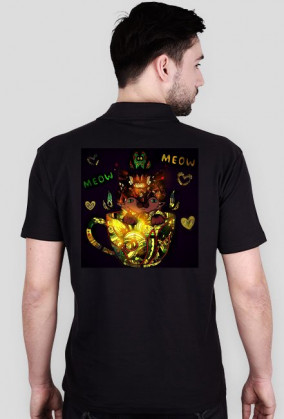 black mandala cat kot koszulka