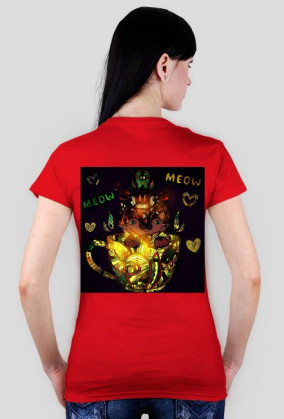 black mandala cat kot koszulka