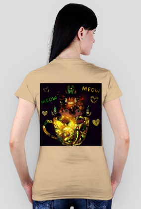 black mandala cat kot koszulka