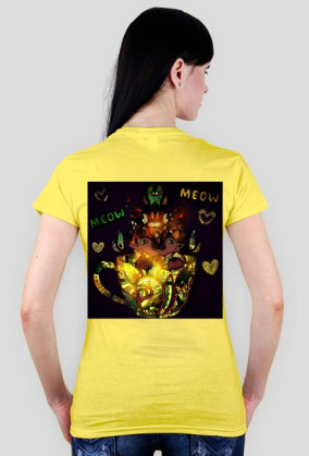 black mandala cat kot koszulka