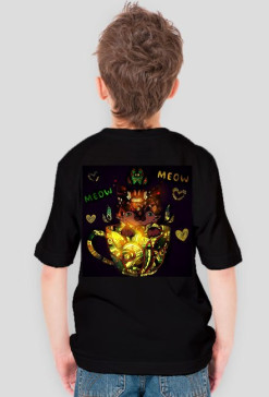 black mandala cat kot koszulka