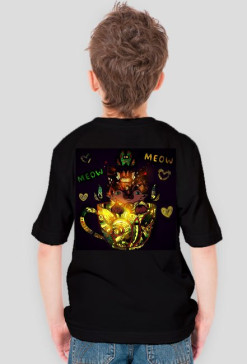 black mandala cat kot koszulka