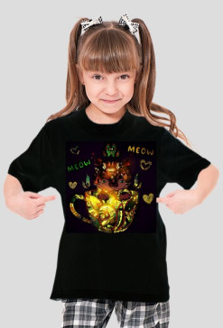 black mandala cat kot koszulka