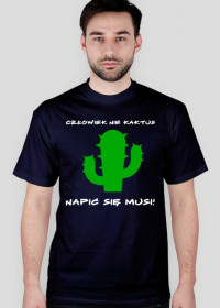 Koszulka męska kaktus granat