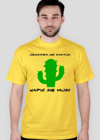 Koszulka męska kaktus żółta