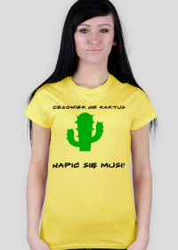 Koszulka damska kaktus żółta