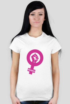 Koszulka damska biała feminist