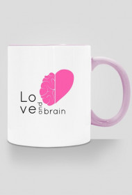 KUBEK love and brain | pink z uchem