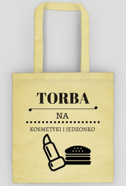 TORBA na kosmetyki i jedzonko | żółta