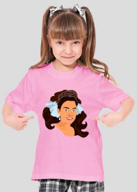 Koszulka dziewczęca różowa z nadrukiem księżniczki