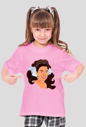 Koszulka dziewczęca różowa z nadrukiem księżniczki
